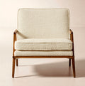THE ONE × Director — White Boucle Accent Chair