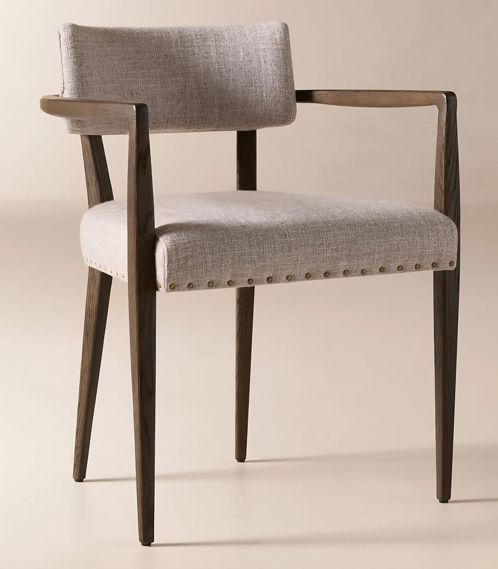 THE ONE × Arlo — Smoked Mauve Performance Fabric Dining Armchair