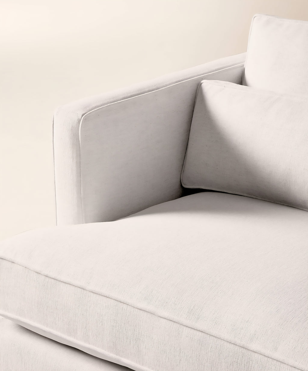 THE ONE × Eastman — White Performance Fabric Sofa