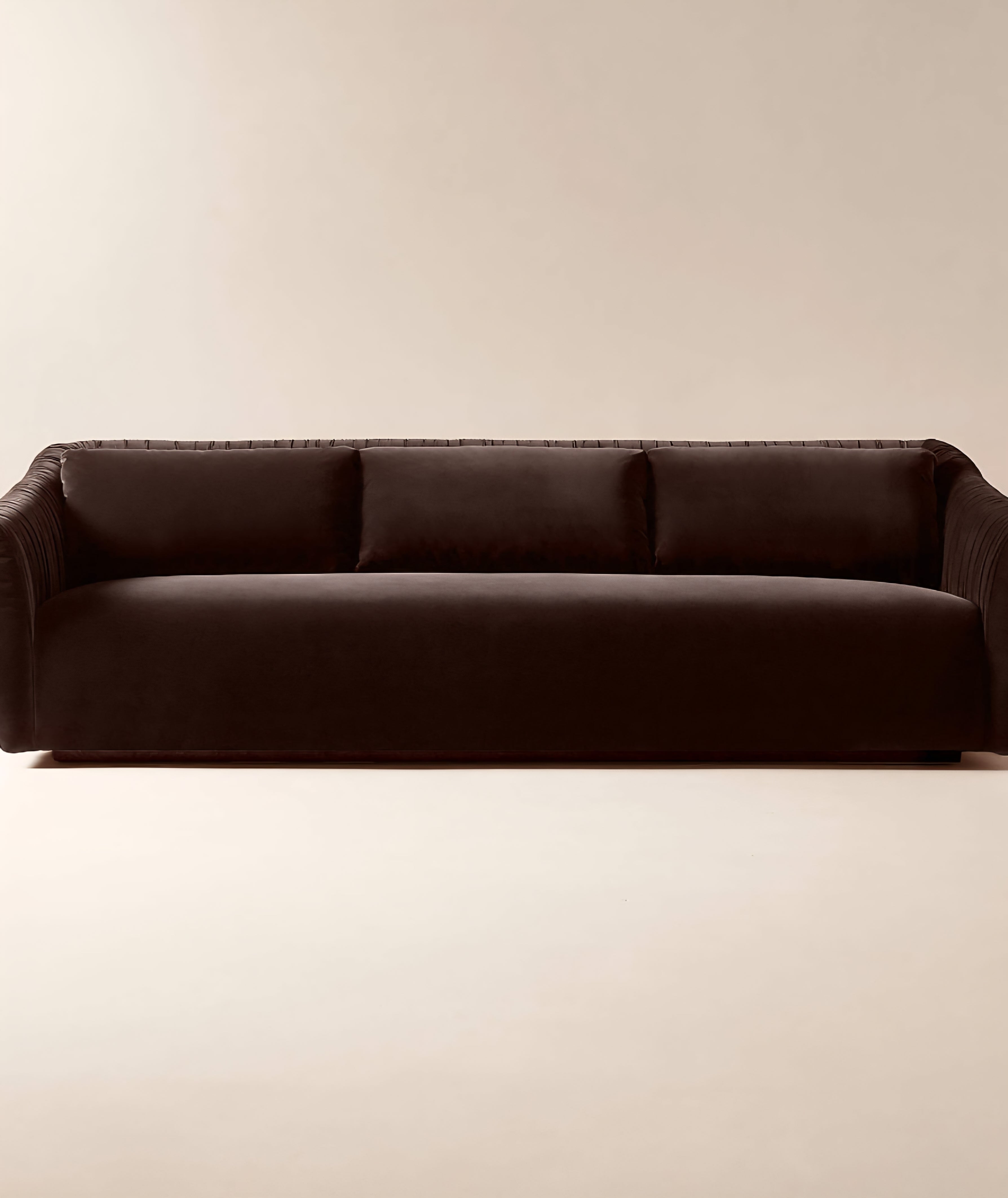 THE ONE × Ruched Velvet Sofa