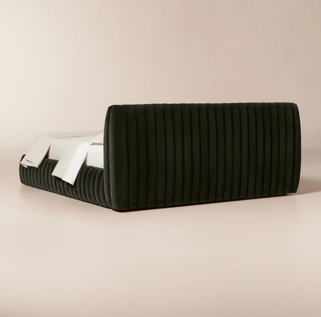 THE ONE × Wolcott — Channeled Mink Velvet King Bed
