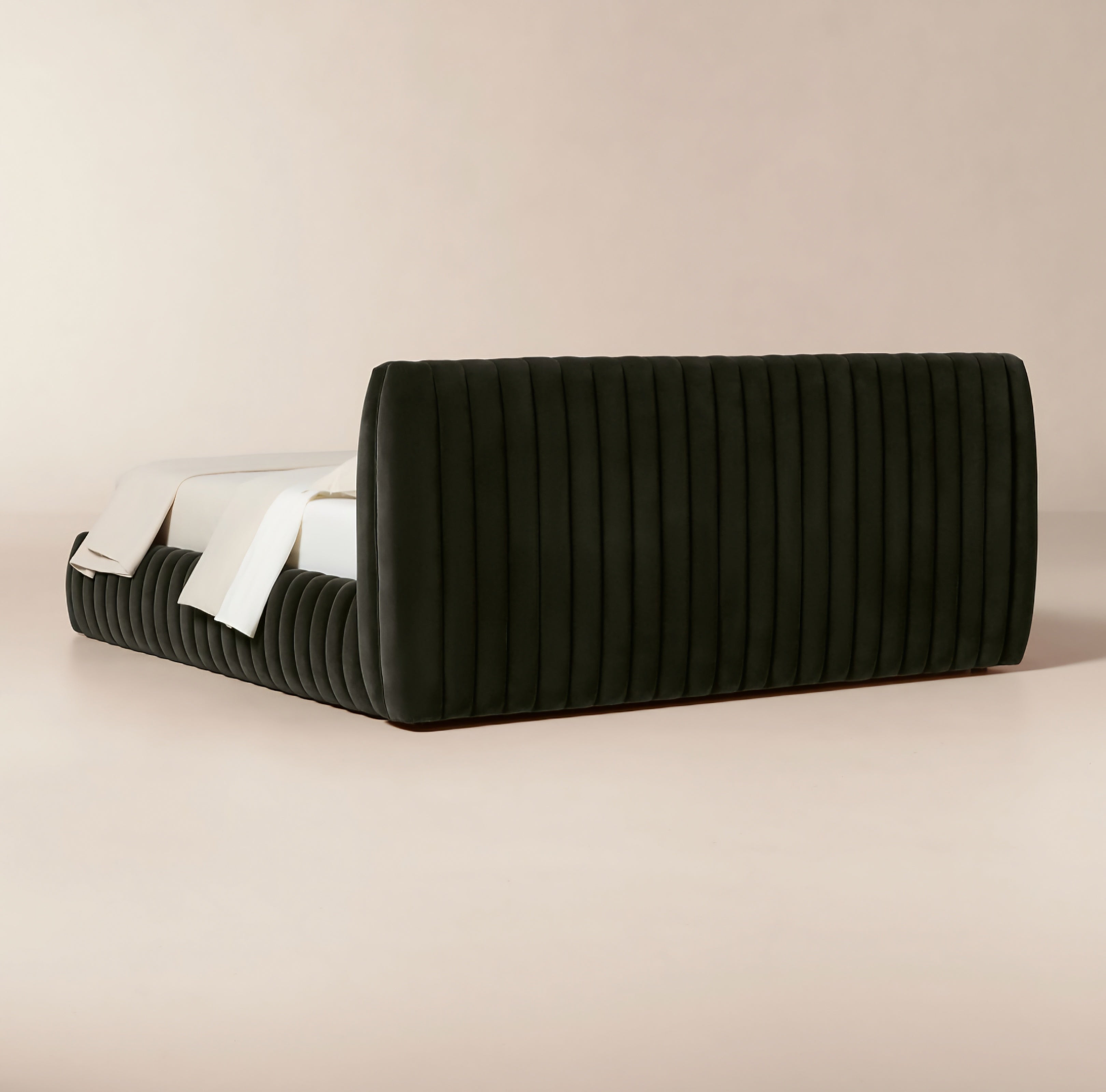 THE ONE × Wolcott — Channeled Mink Velvet King Bed