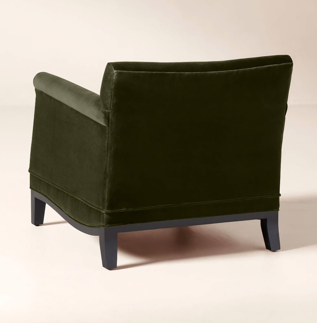 THE ONE × Olson — Cognac Brown Velvet Accent Chair
