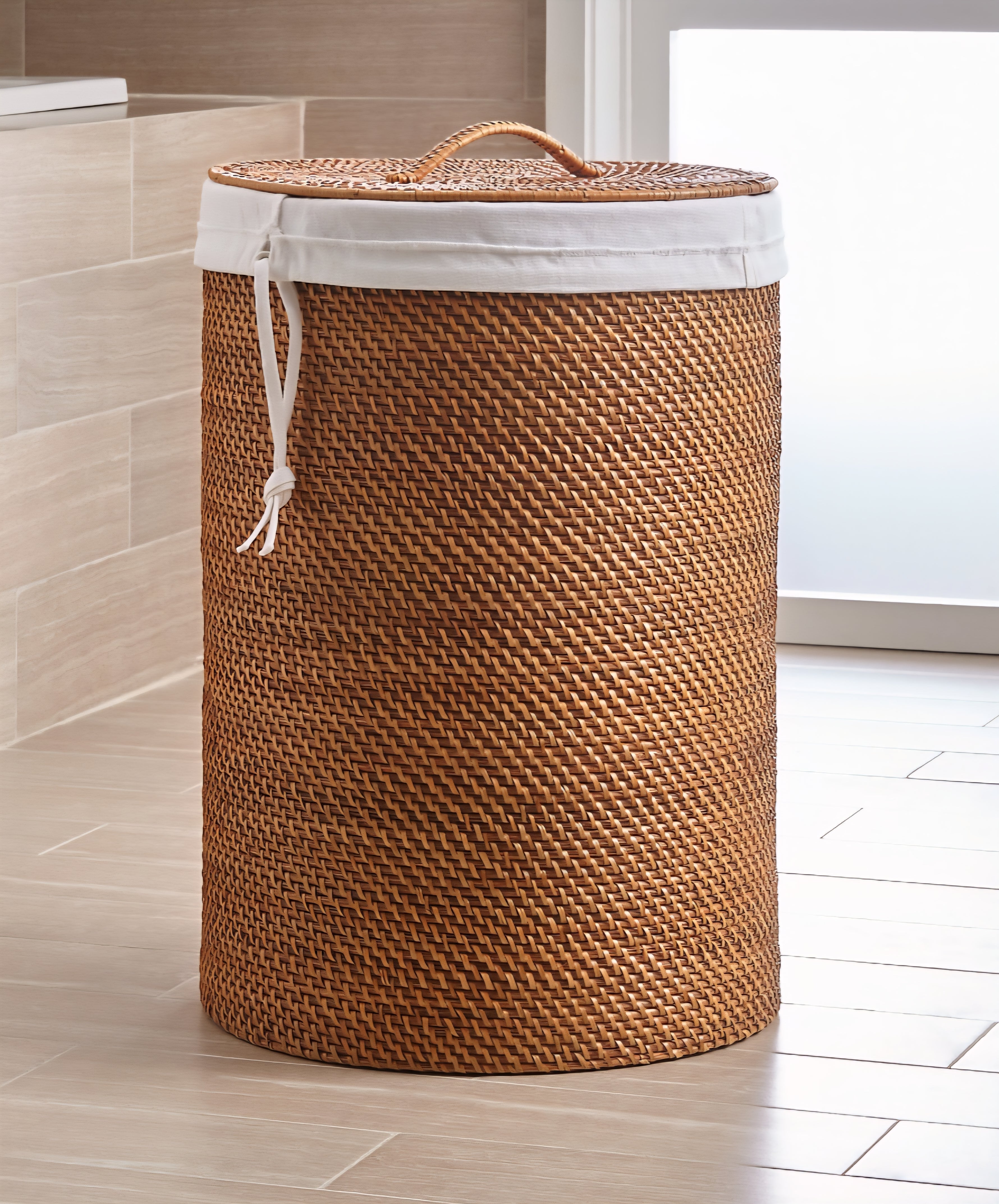THE ONE × White Canvas Laundry Bag