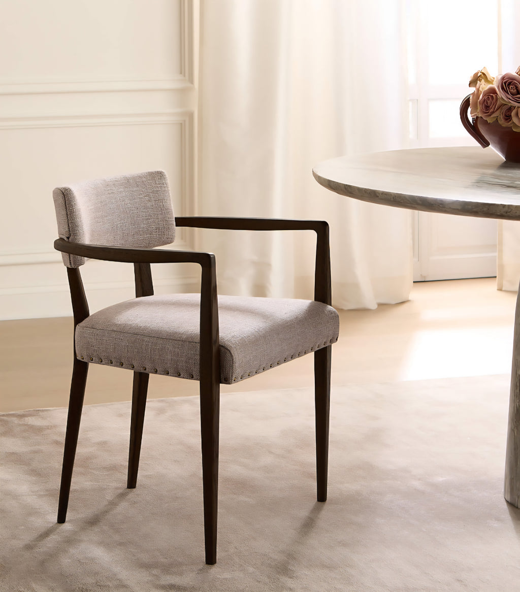 THE ONE × Arlo — Smoked Mauve Performance Fabric Dining Armchair