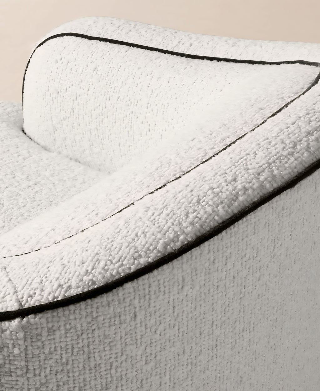 THE ONE × Mylene — Ivory Boucle Swivel Chair