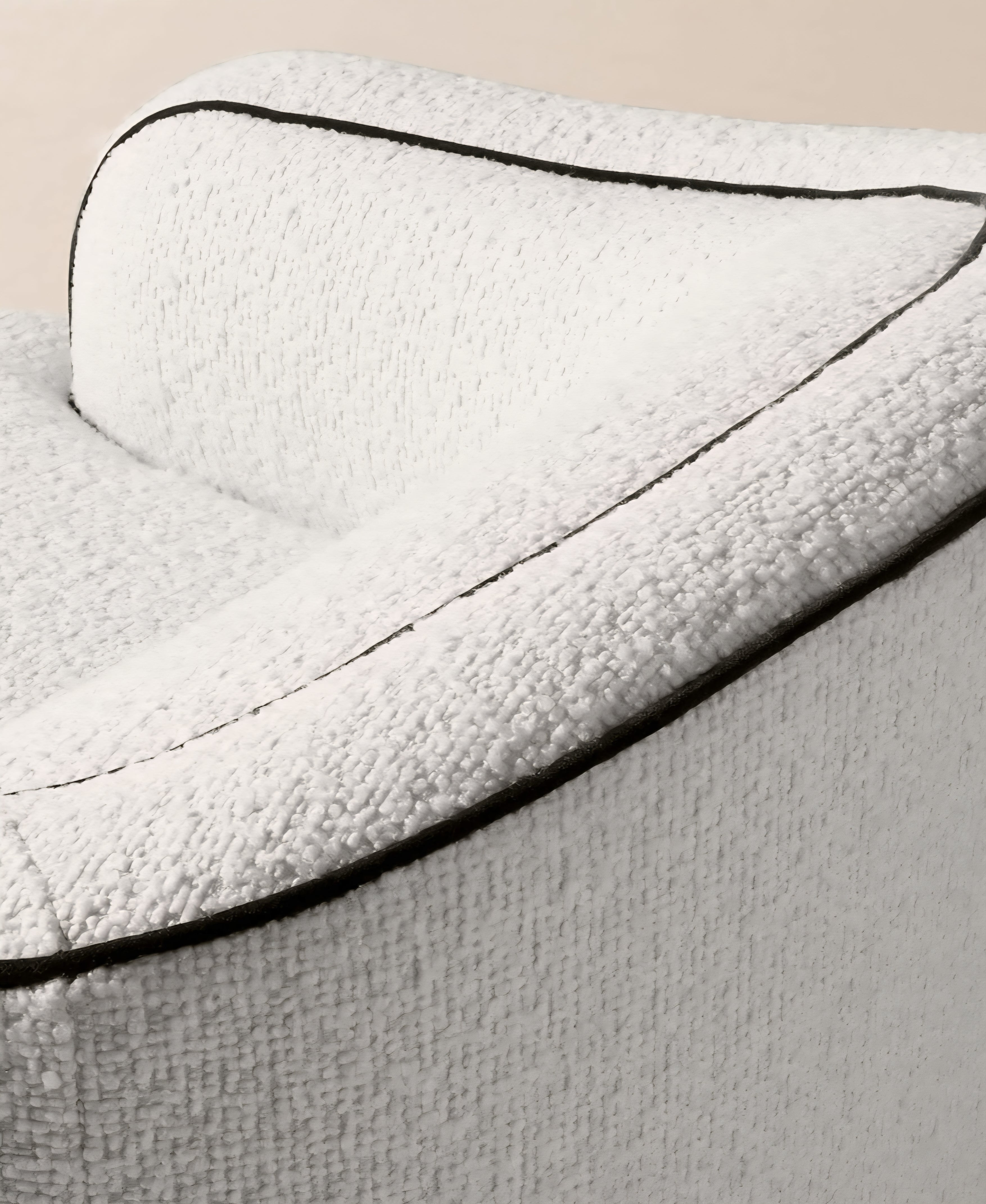 THE ONE × Mylene — Ivory Boucle Swivel Chair