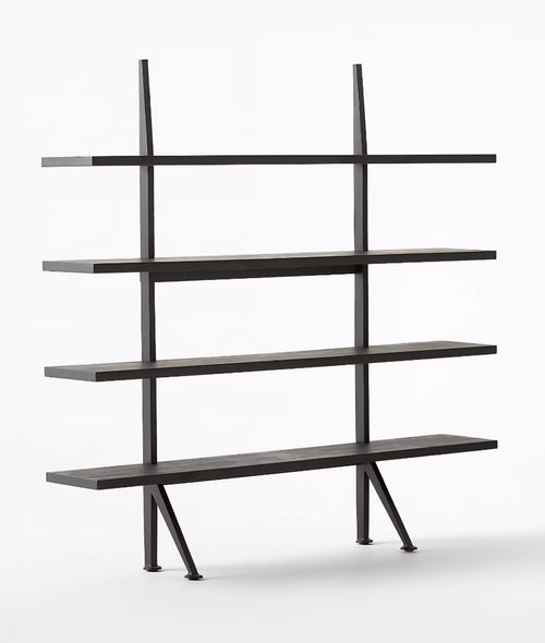 THE ONE × Azzurra — Black Metal and Wood Bookshelf
