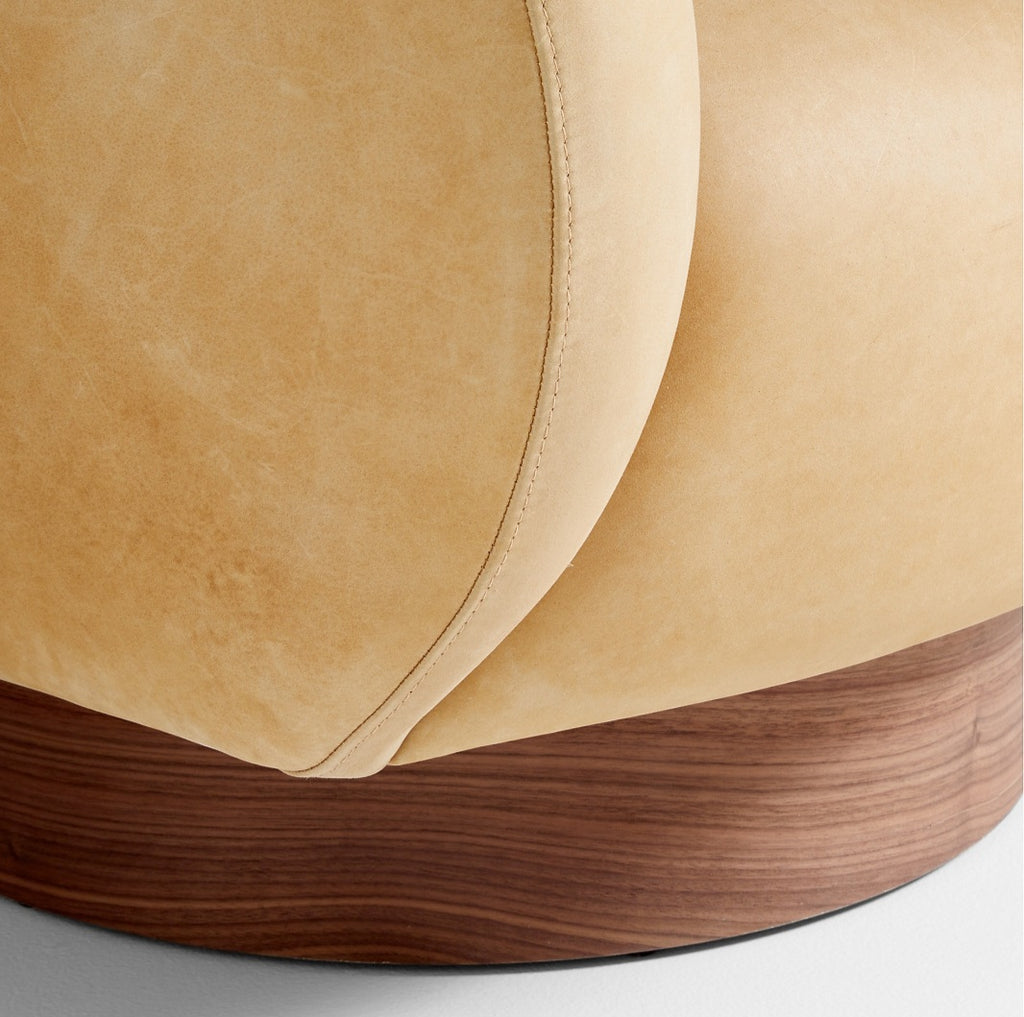 THE ONE × Kessler — Leather Swivel Accent Chair