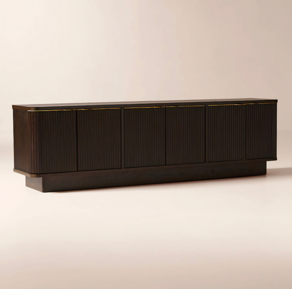 THE ONE × Davison — Fluted Dark Oak Media Console