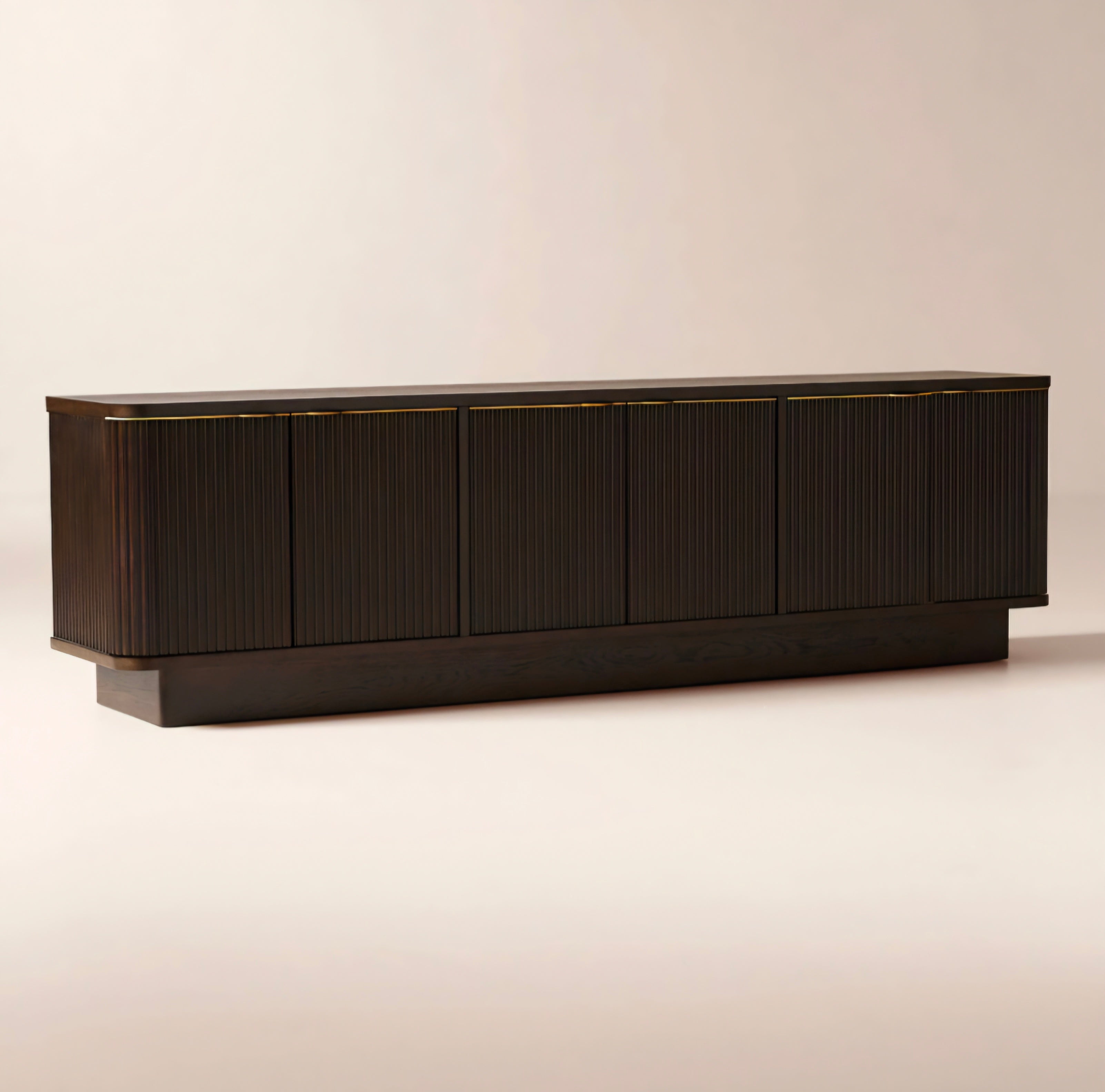 THE ONE × Davison — Fluted Dark Oak Media Console