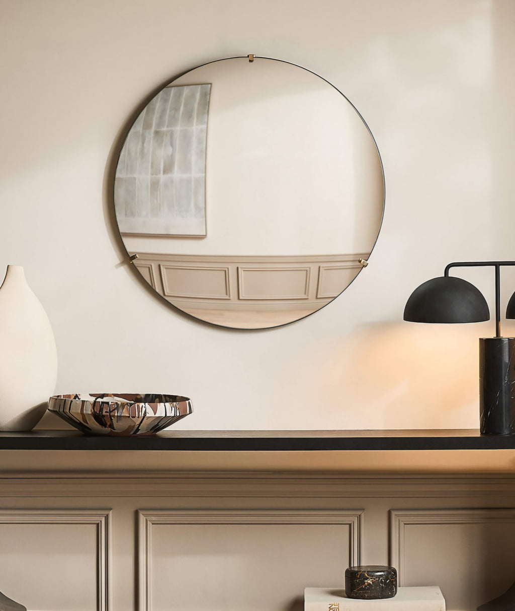 THE ONE × Notus — Tan and Black Ceramic Decorative Large Bowl with Reactive Glaze