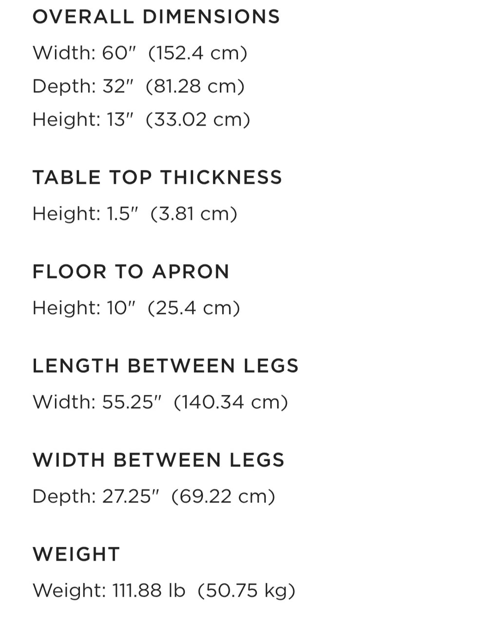 THE ONE × Tide — 60" Rectangular Travertine & Teak Outdoor Coffee Table