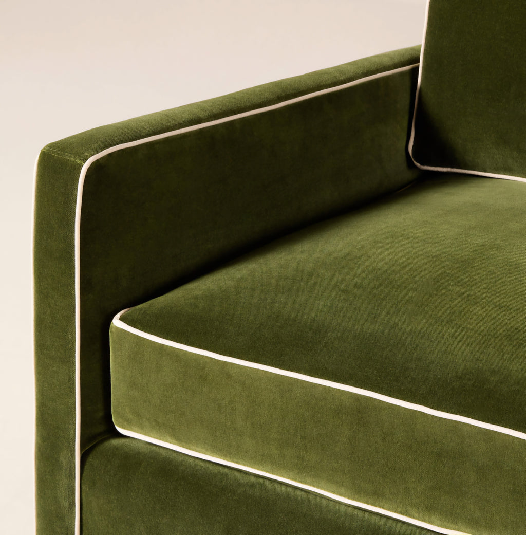 THE ONE × Brett — Jade Green Velvet Sofa