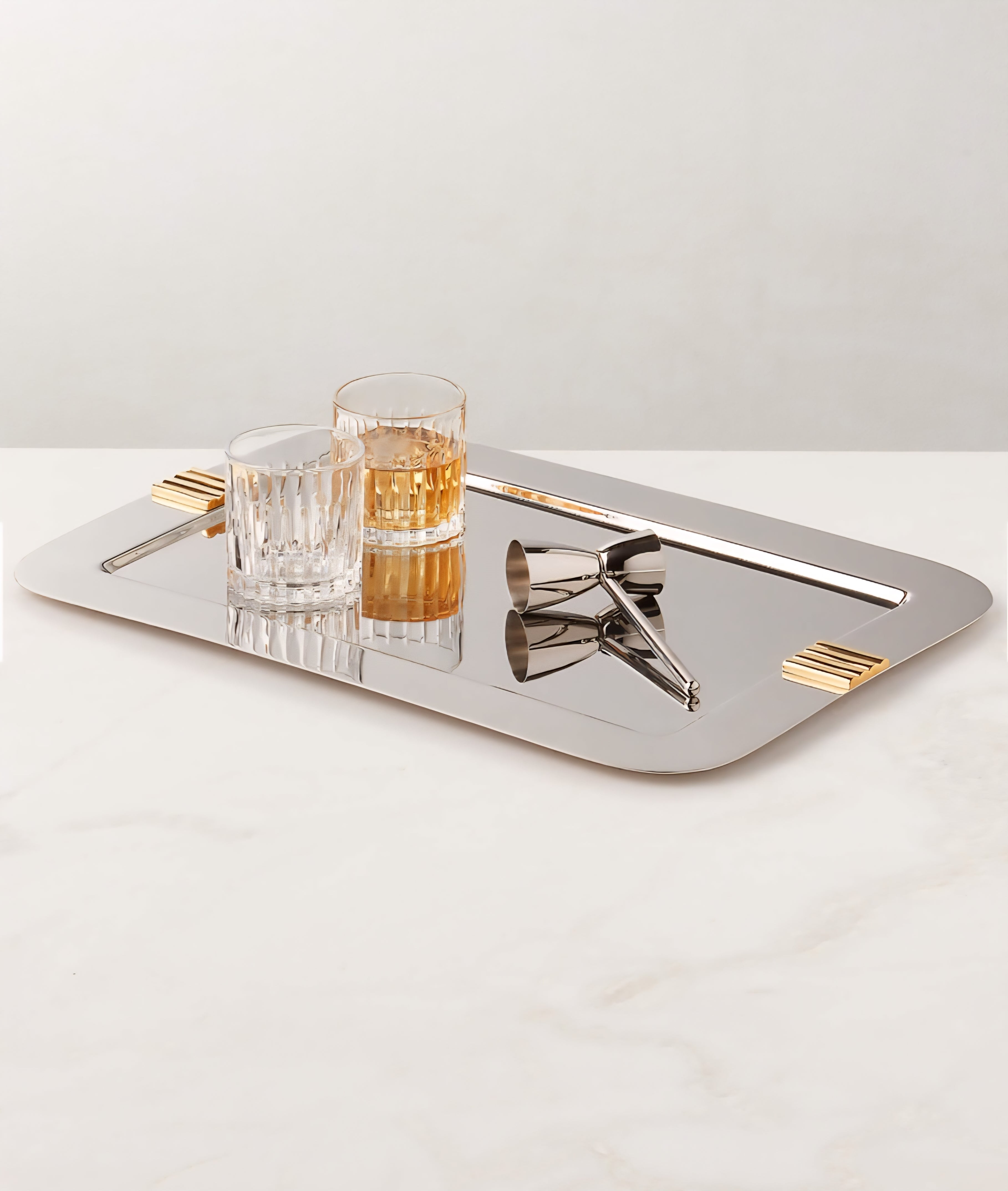 THE ONE × Leclaire — Rectangular Stainless Steel Serving Tray