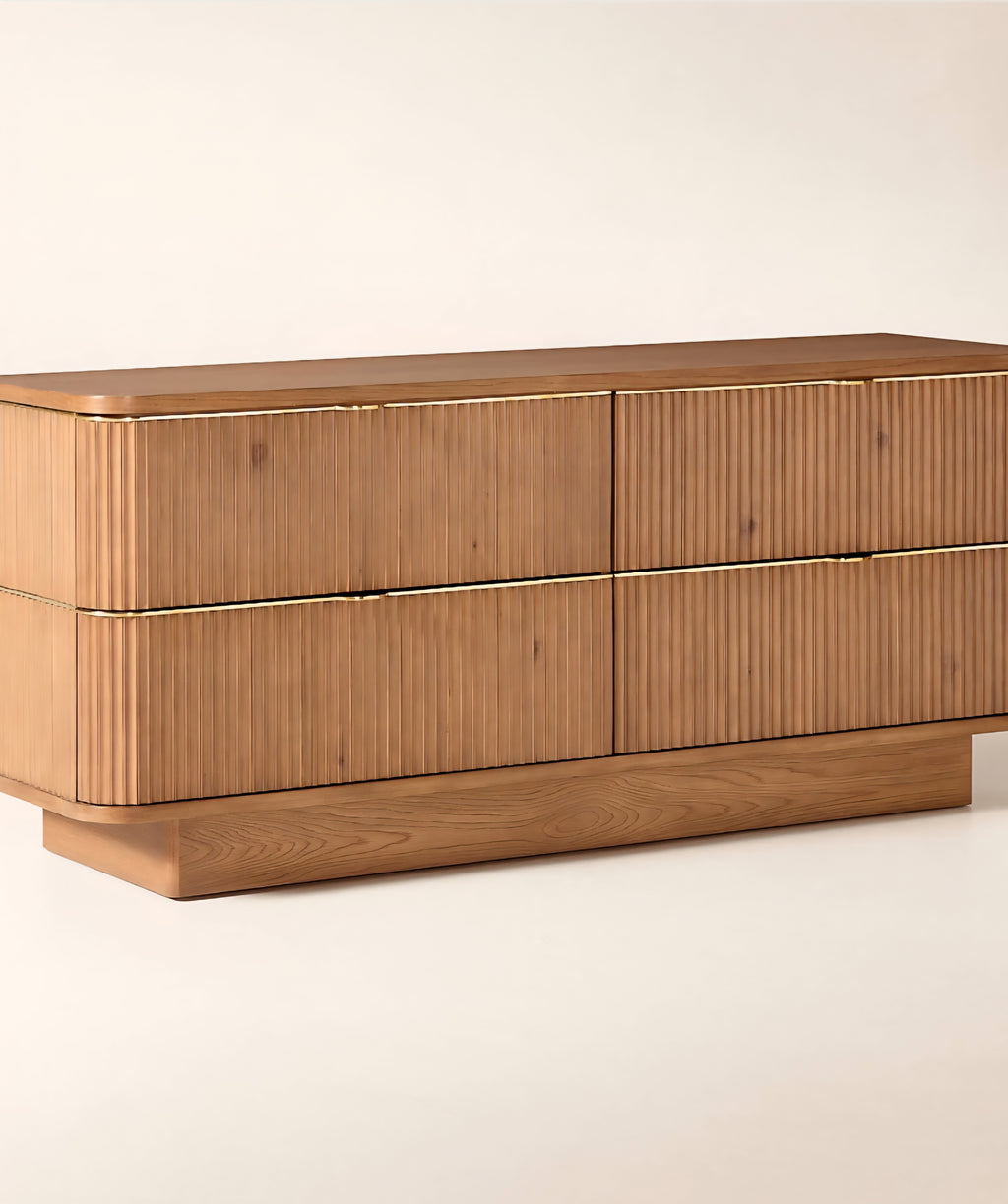 THE ONE × Davison — Fluted Oak 4-Drawer Dresser