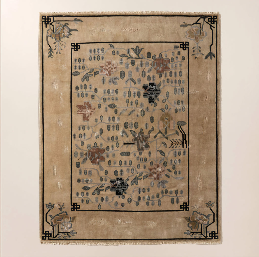 THE ONE × Fiora — Hand-Knotted Distressed Warm White New Zealand Wool Area Rug