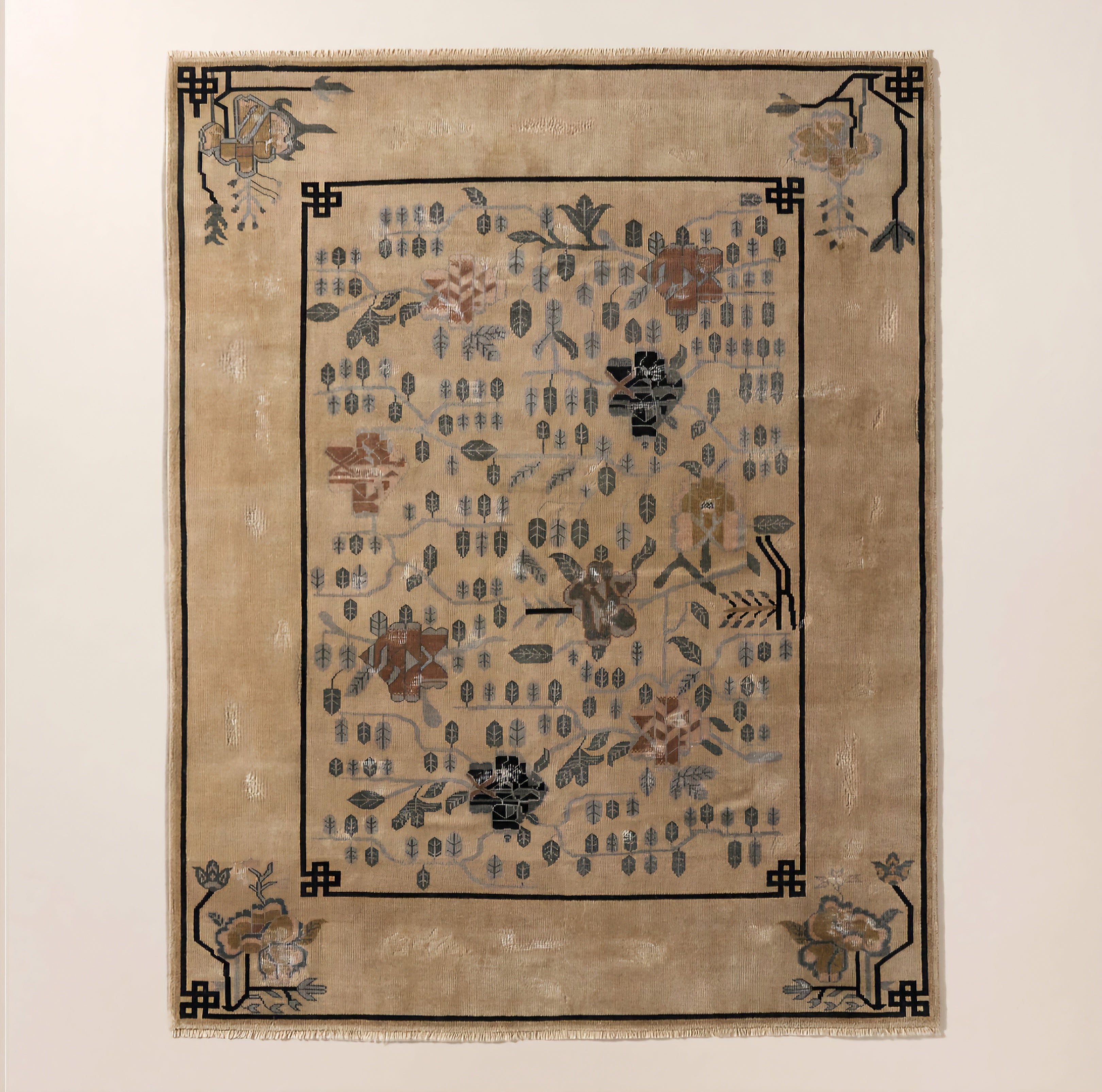 THE ONE × Fiora — Hand-Knotted Distressed Warm White New Zealand Wool Area Rug
