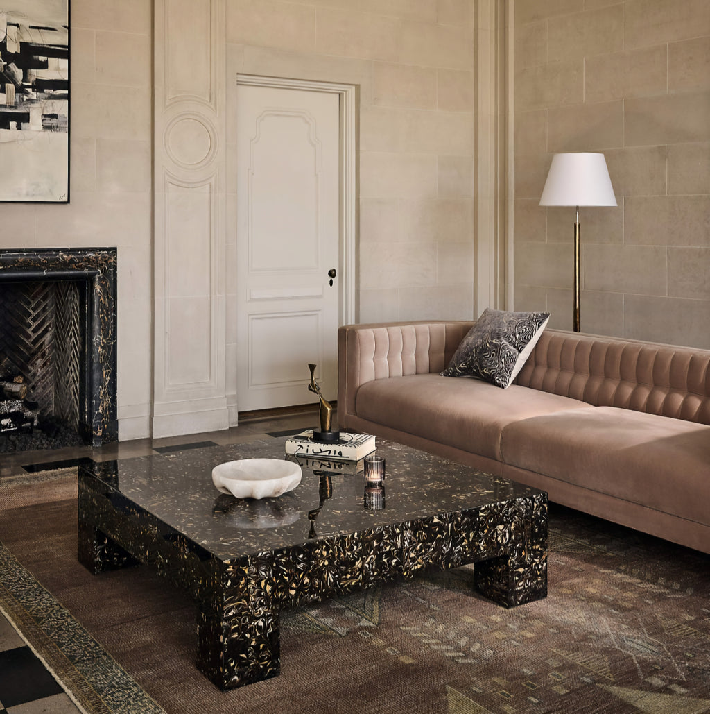 THE ONE × Scatola — Brown Burl Wood Coffee Table