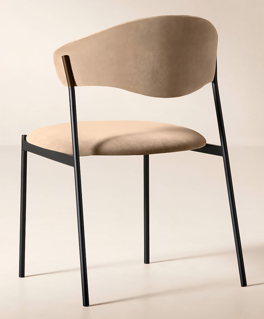 THE ONE × Damato — Mink Velvet Dining Chair
