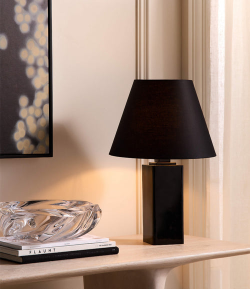 THE ONE × Bandit — Black Cast Glass Table Lamp 20"