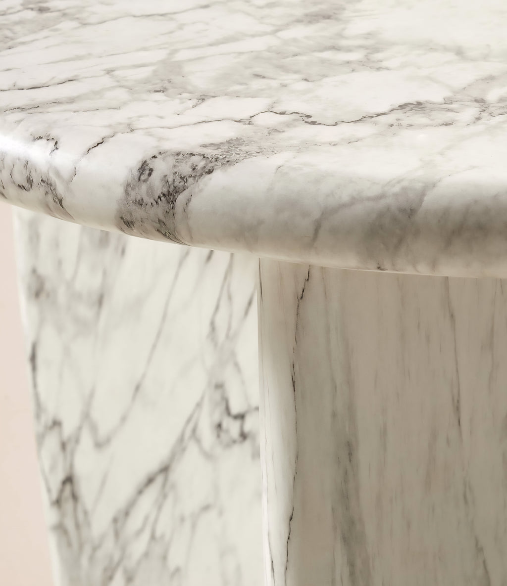 THE ONE × Anoki — Grey Marbled Resin Side Table