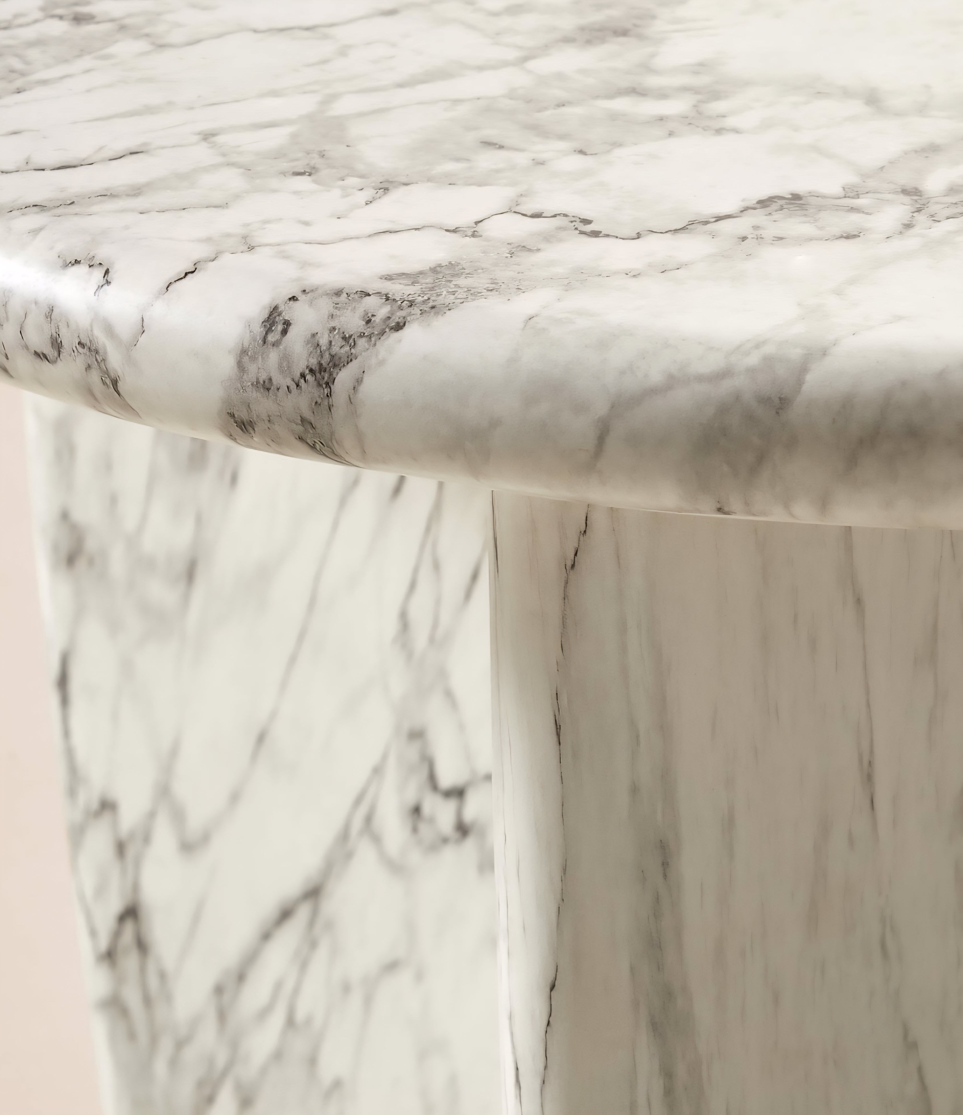 THE ONE × Anoki — Grey Marbled Resin Side Table