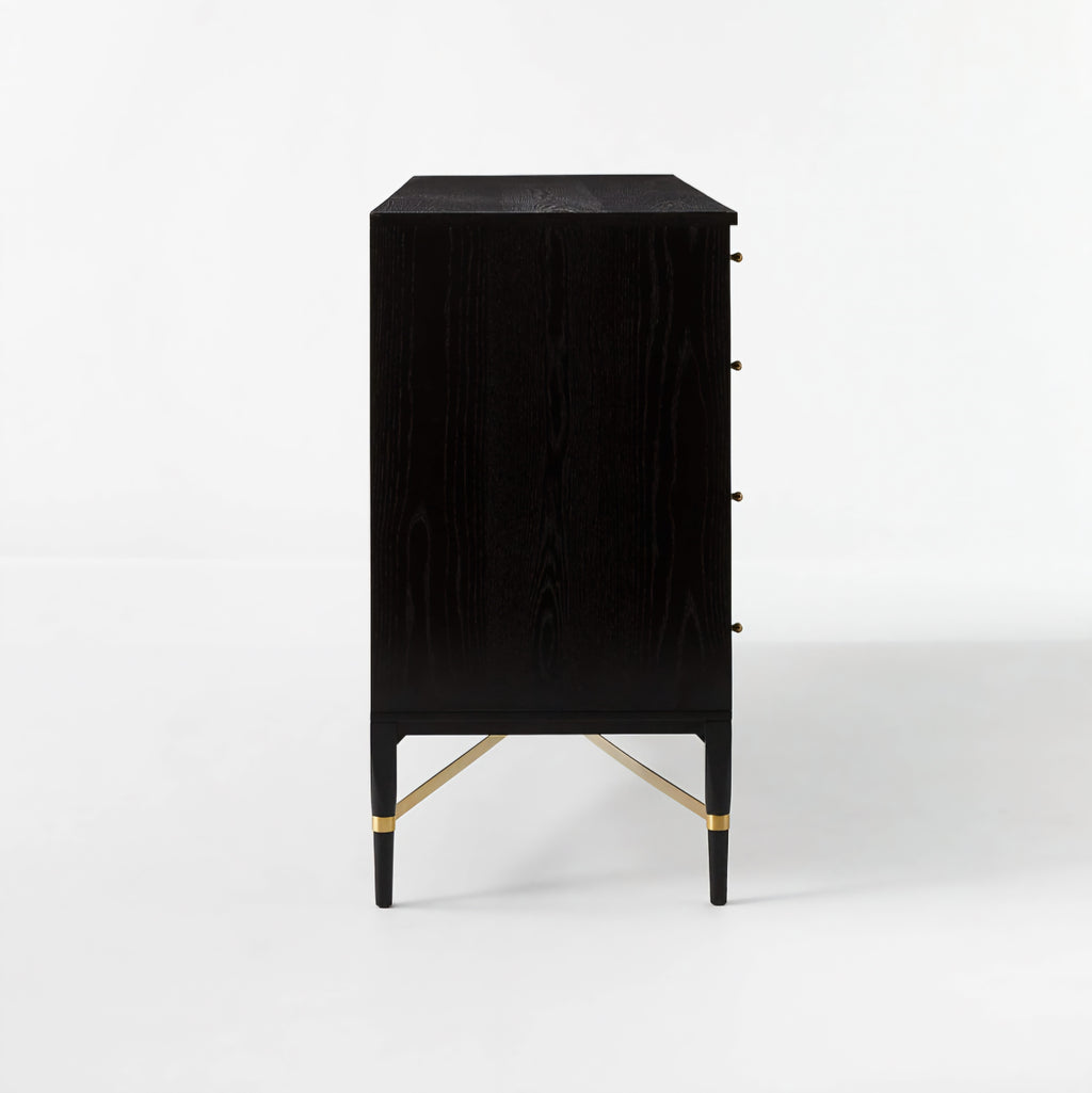 THE ONE × Connoisseur — Black Oak Wood 8-Drawer Dresser