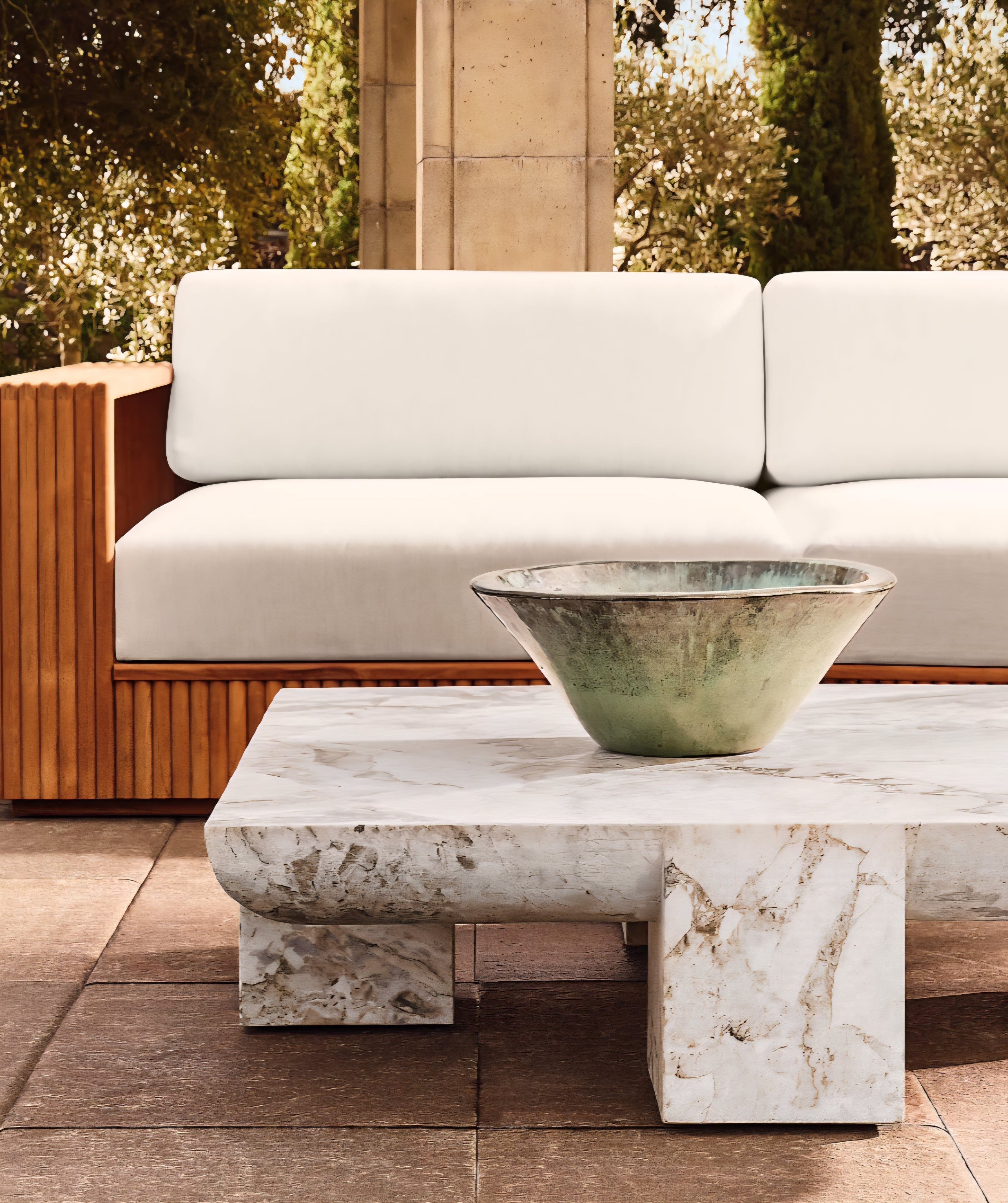 THE ONE × Topia — Teak Outdoor Sectional Collection