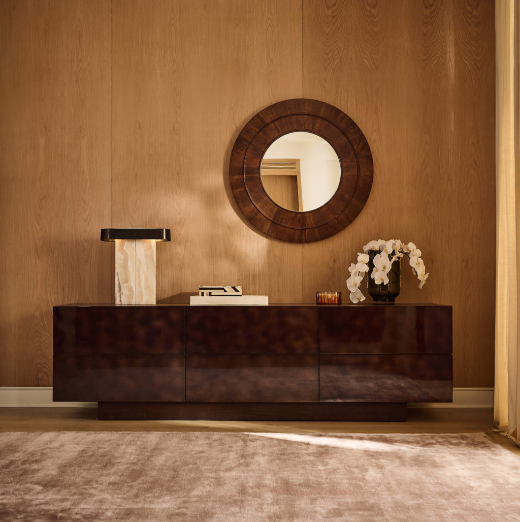 THE ONE × Hudson — Lacquered Dark Brown Wood Dresser