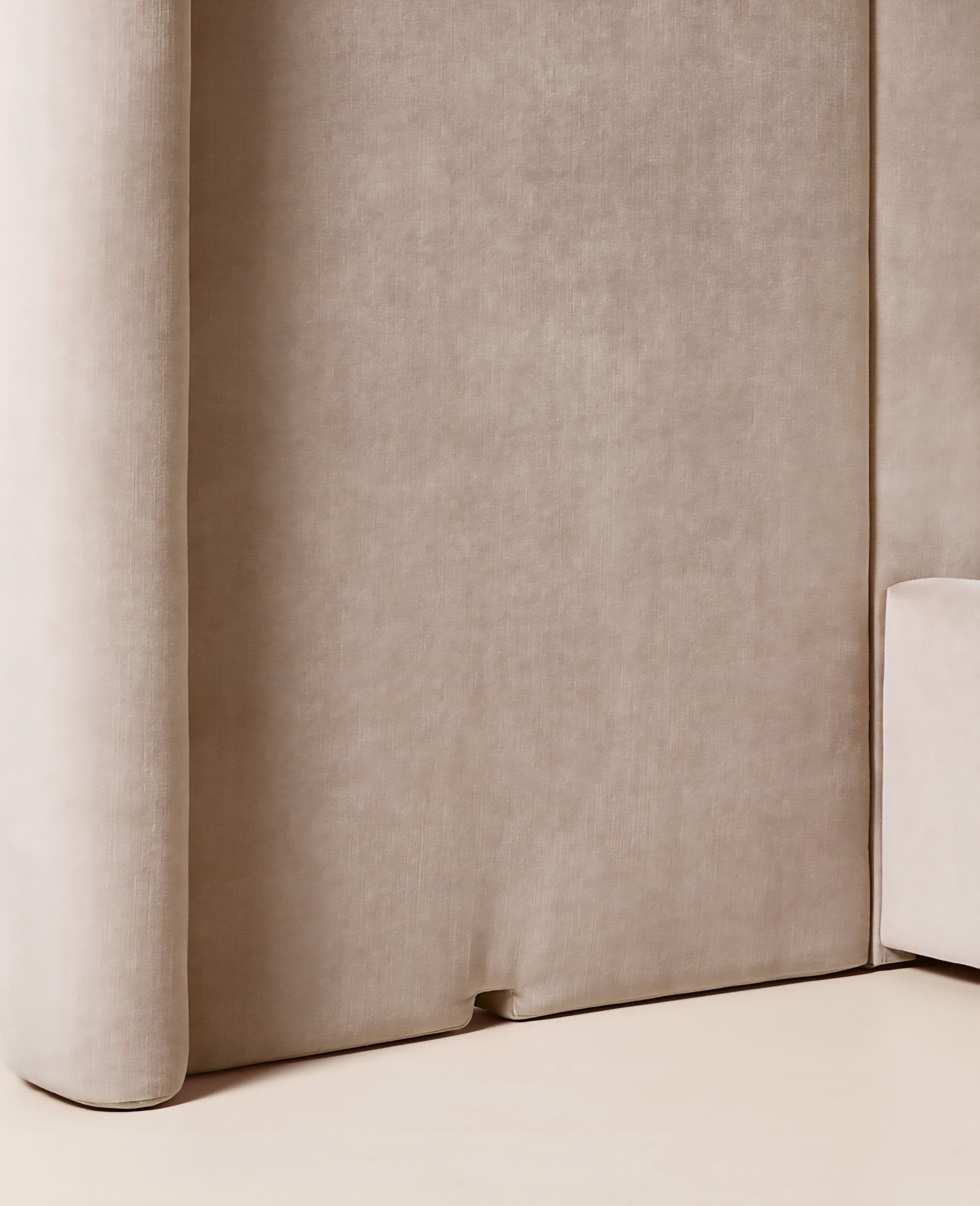 THE ONE × Abbott — Arctic Blue Velvet Upholstered Extended King Platform Bed