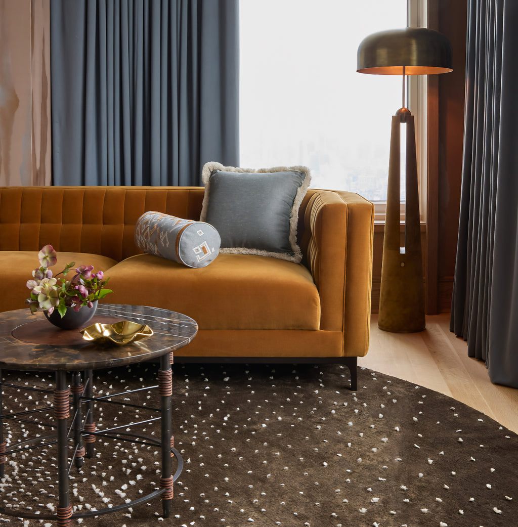 THE ONE × Ambroise — Light Taupe Velvet Sofa
