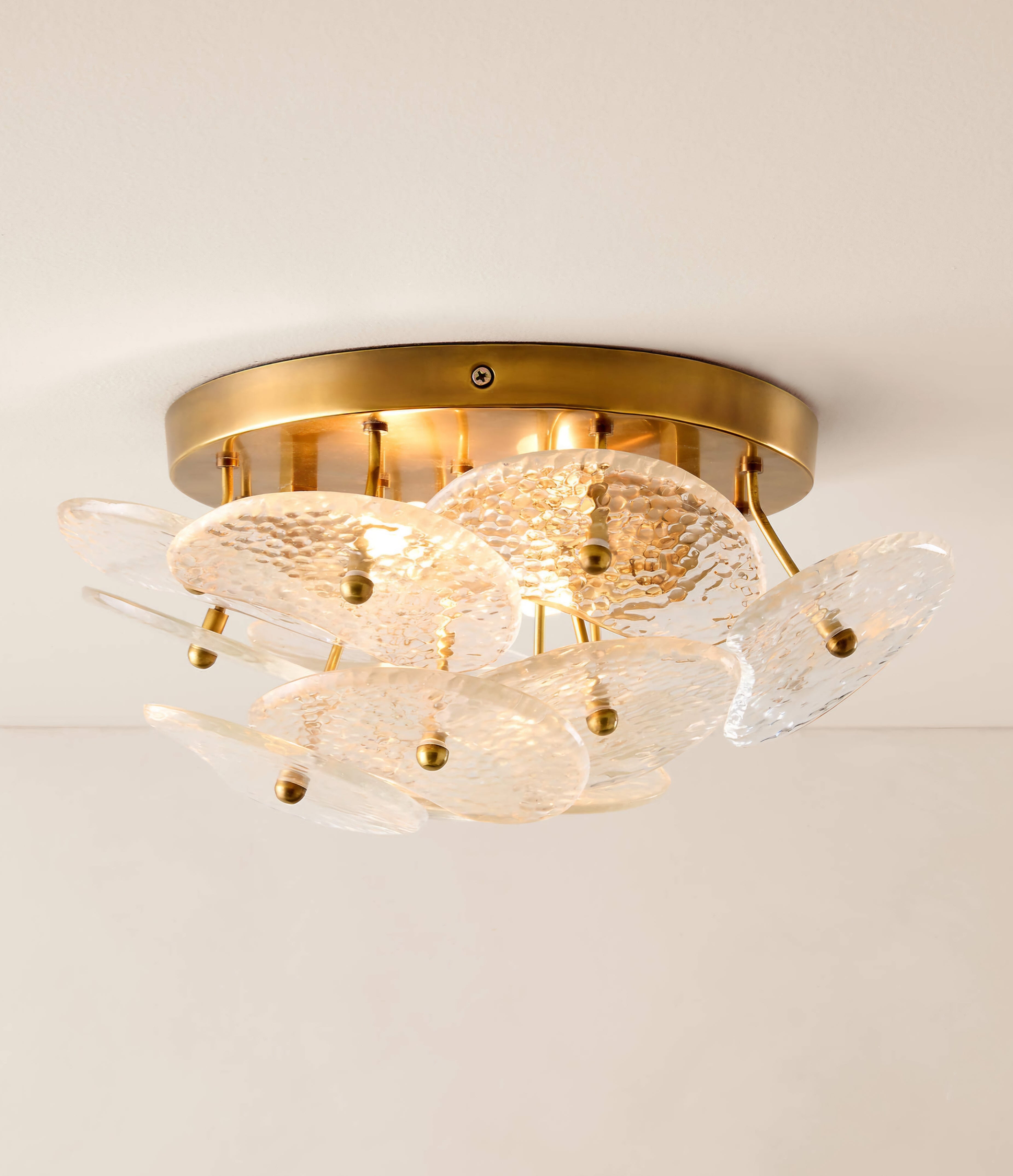 THE ONE × Eline — Textured Glass Dual Wall Sconce and Flush Mount Light