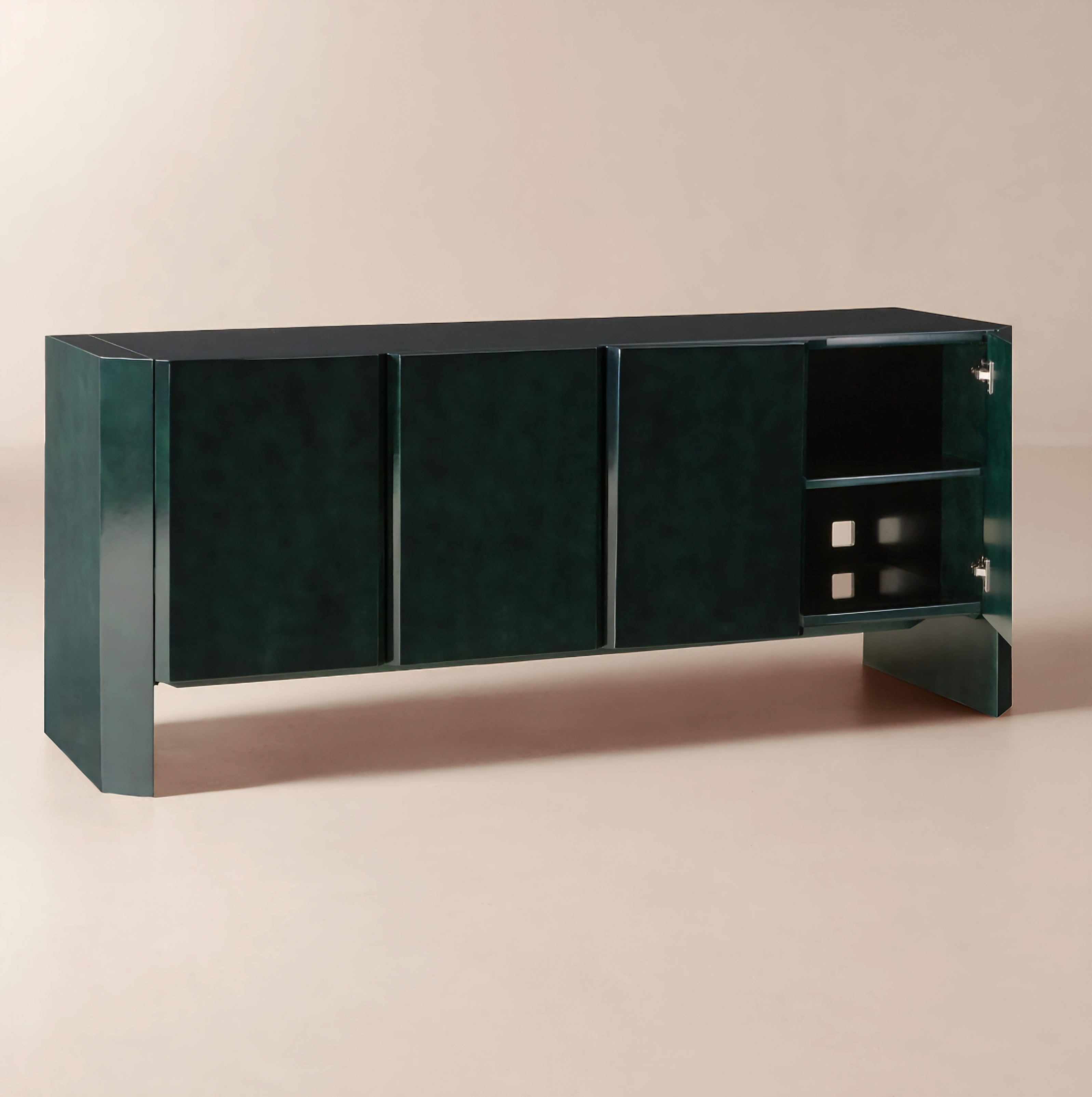 THE ONE × Kirnan — Dark Green High-Gloss Lacquered Credenza