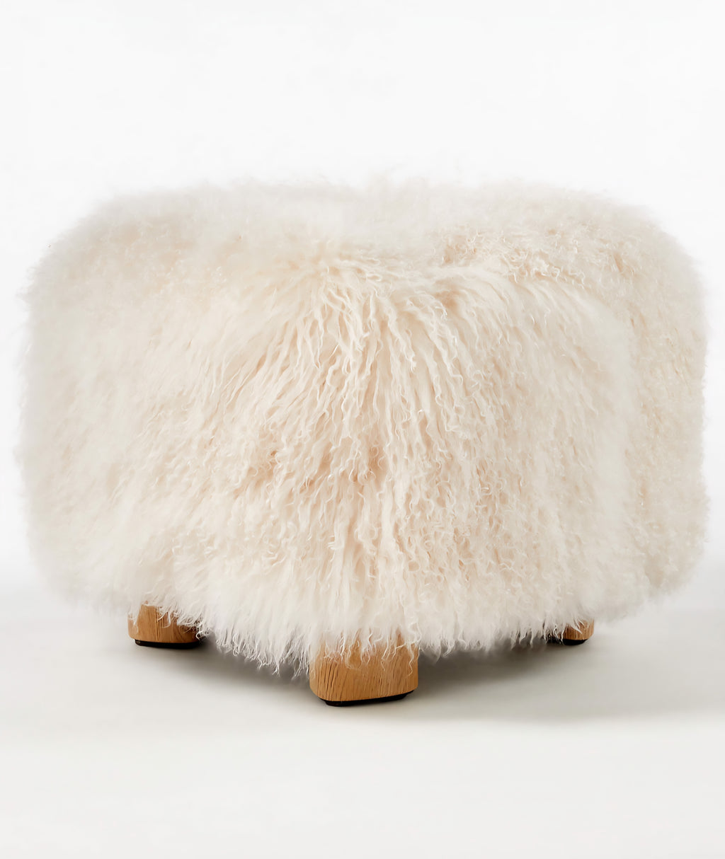 THE ONE × Mongolian Sheepskin Ottoman