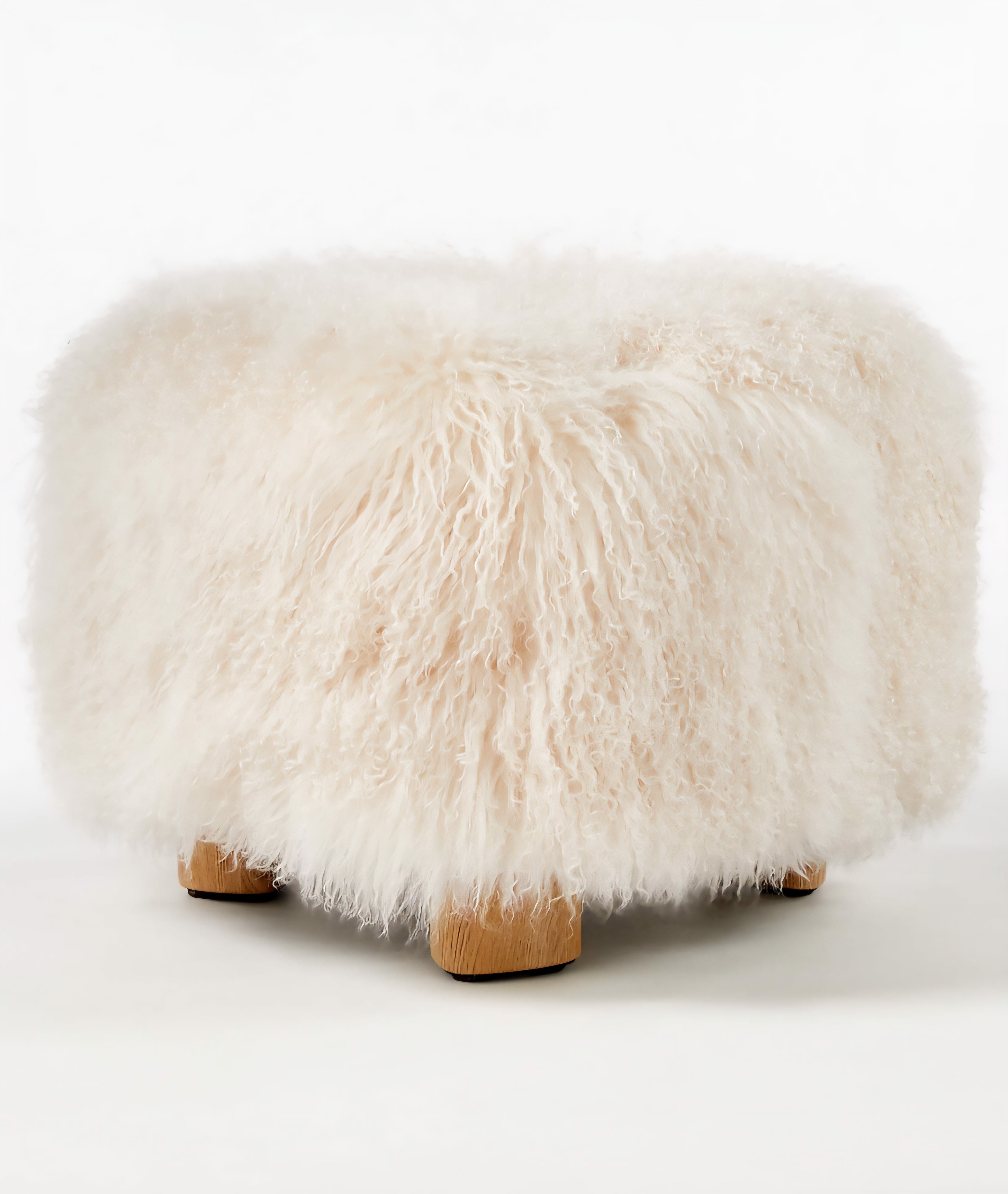 THE ONE × Mongolian Sheepskin Ottoman