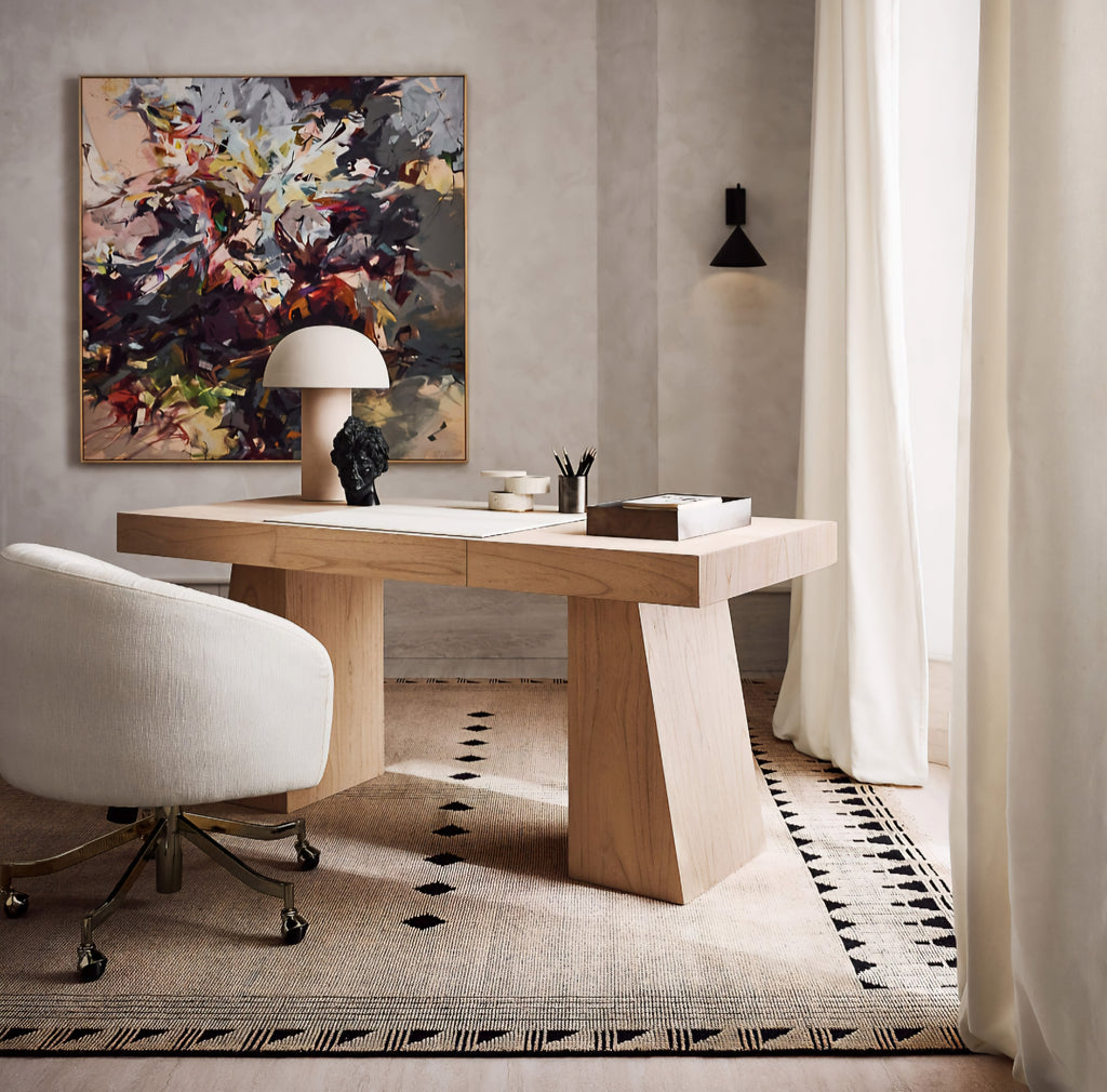 THE ONE × Ridge — Bleached Wood Desk with Drawer