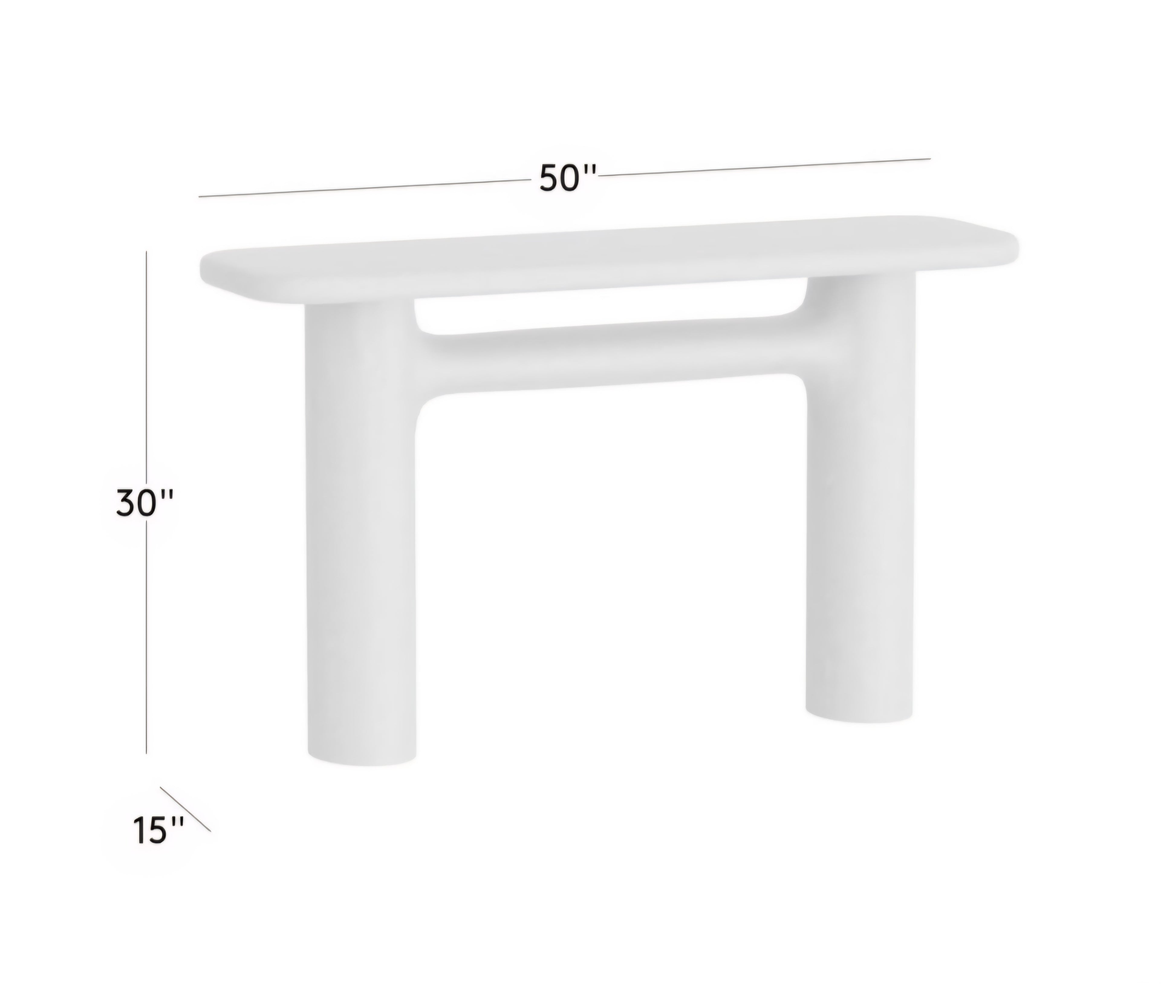THE ONE × Hollis — Charcoal Grey Cast Aluminum Console Table