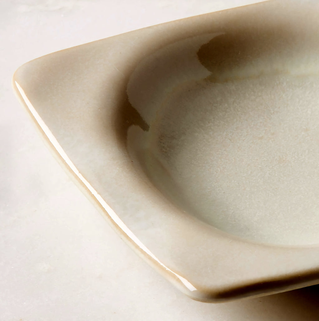 THE ONE × Drift — Rectangular Ivory 3‑Section Divided Serving Platter