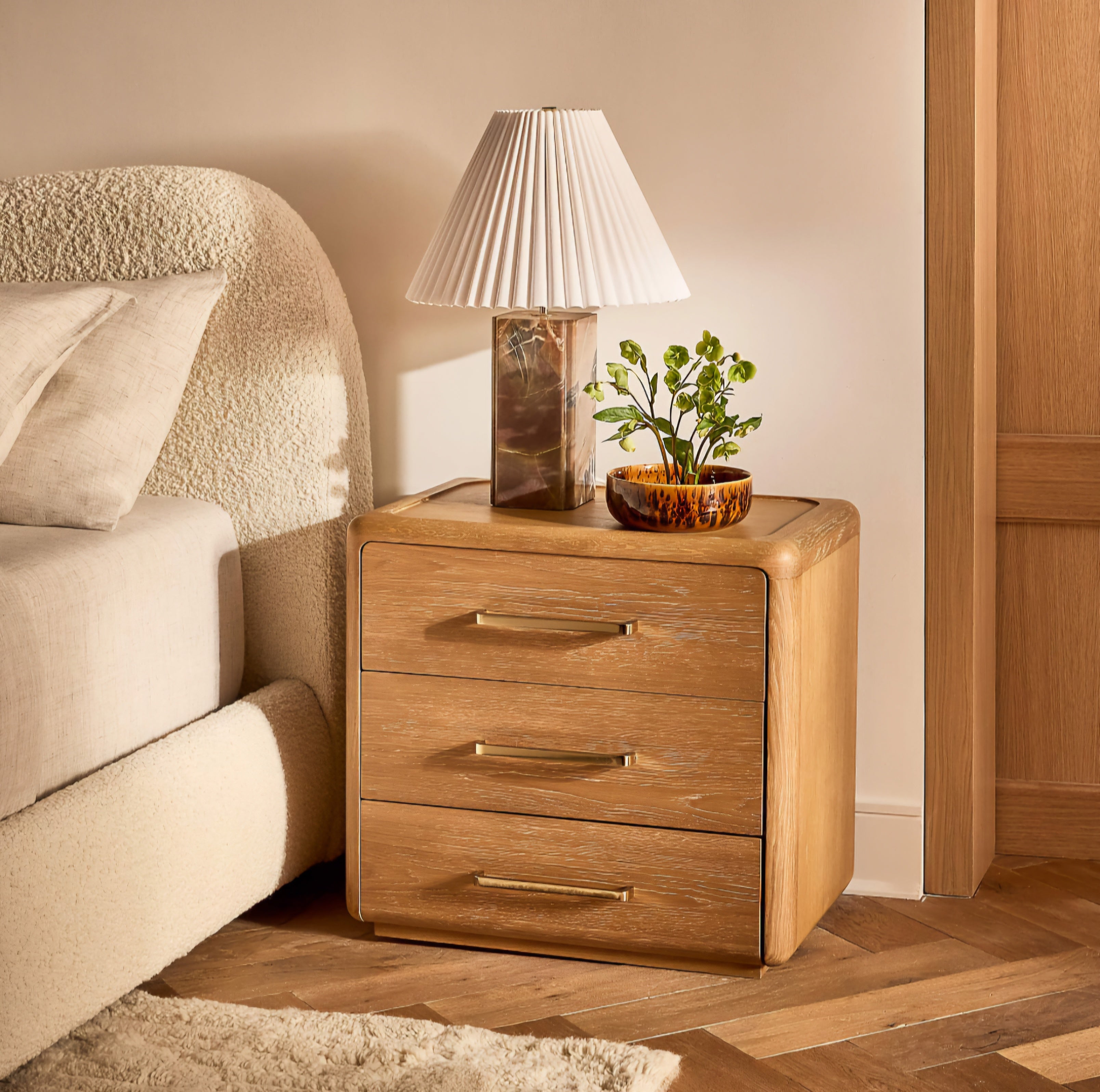 THE ONE × Abbott — 3-Drawer Wood Nightstand