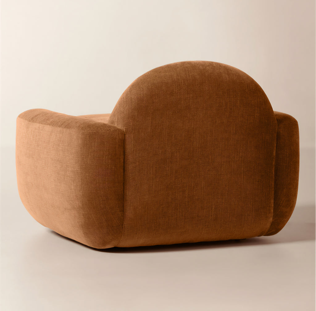 THE ONE × Aldine — Spice Brown Performance Chenille Accent Chair