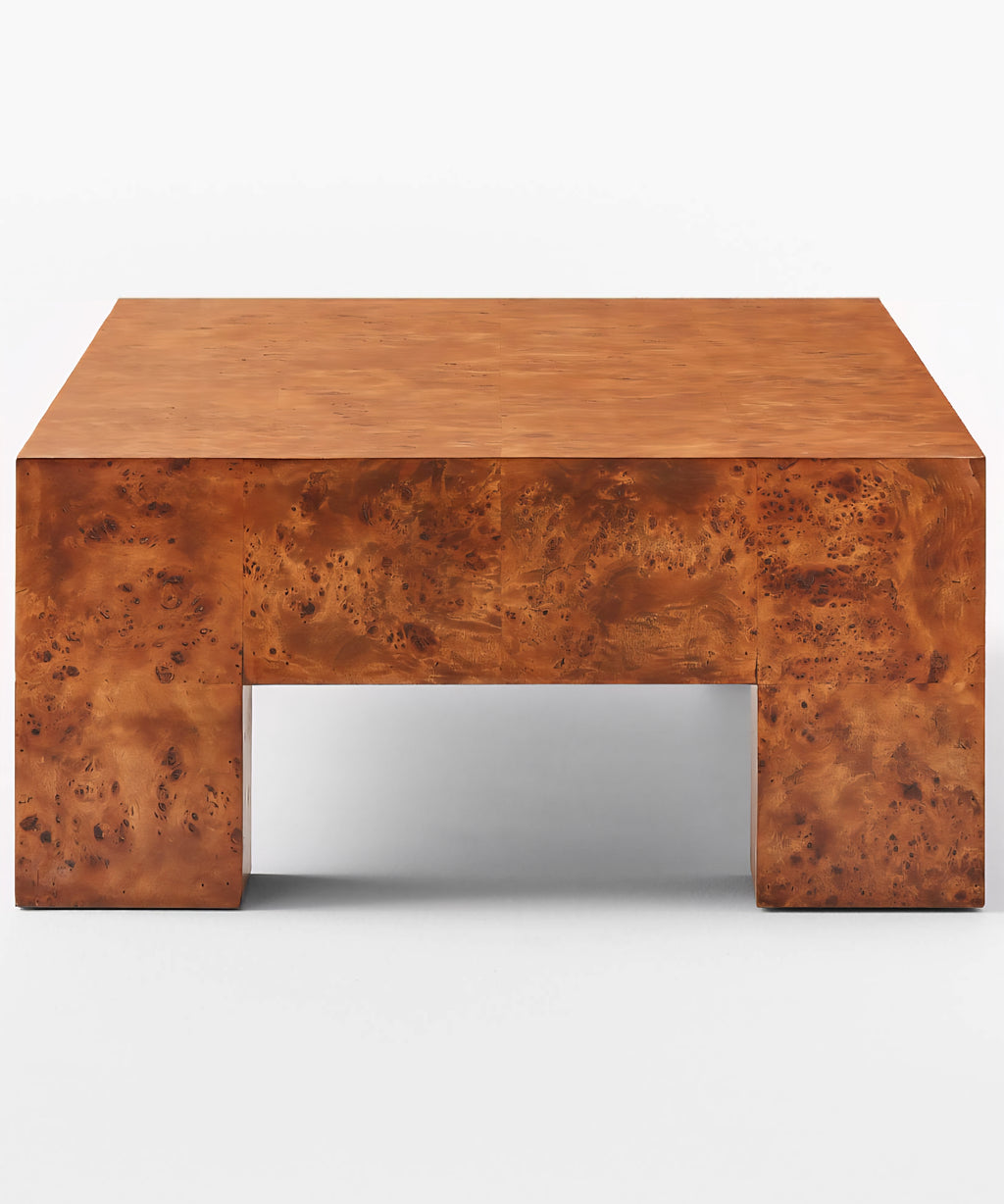 THE ONE × Scatola — Brown Burl Wood Coffee Table