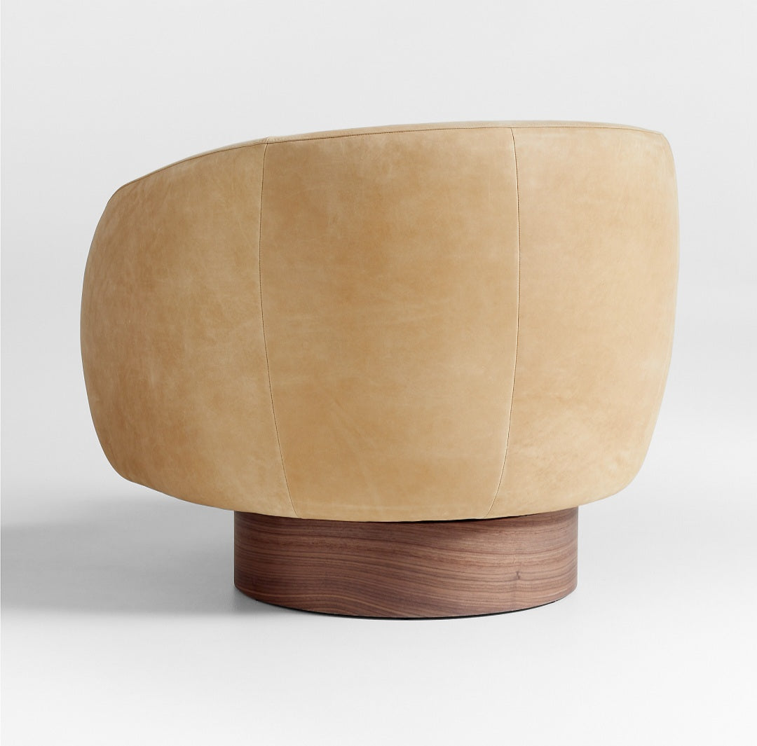THE ONE × Kessler — Leather Swivel Accent Chair