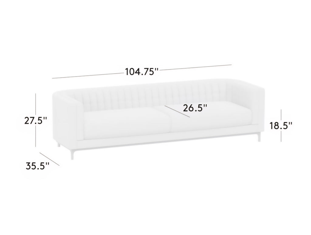 THE ONE × Ambroise — Light Taupe Velvet Sofa
