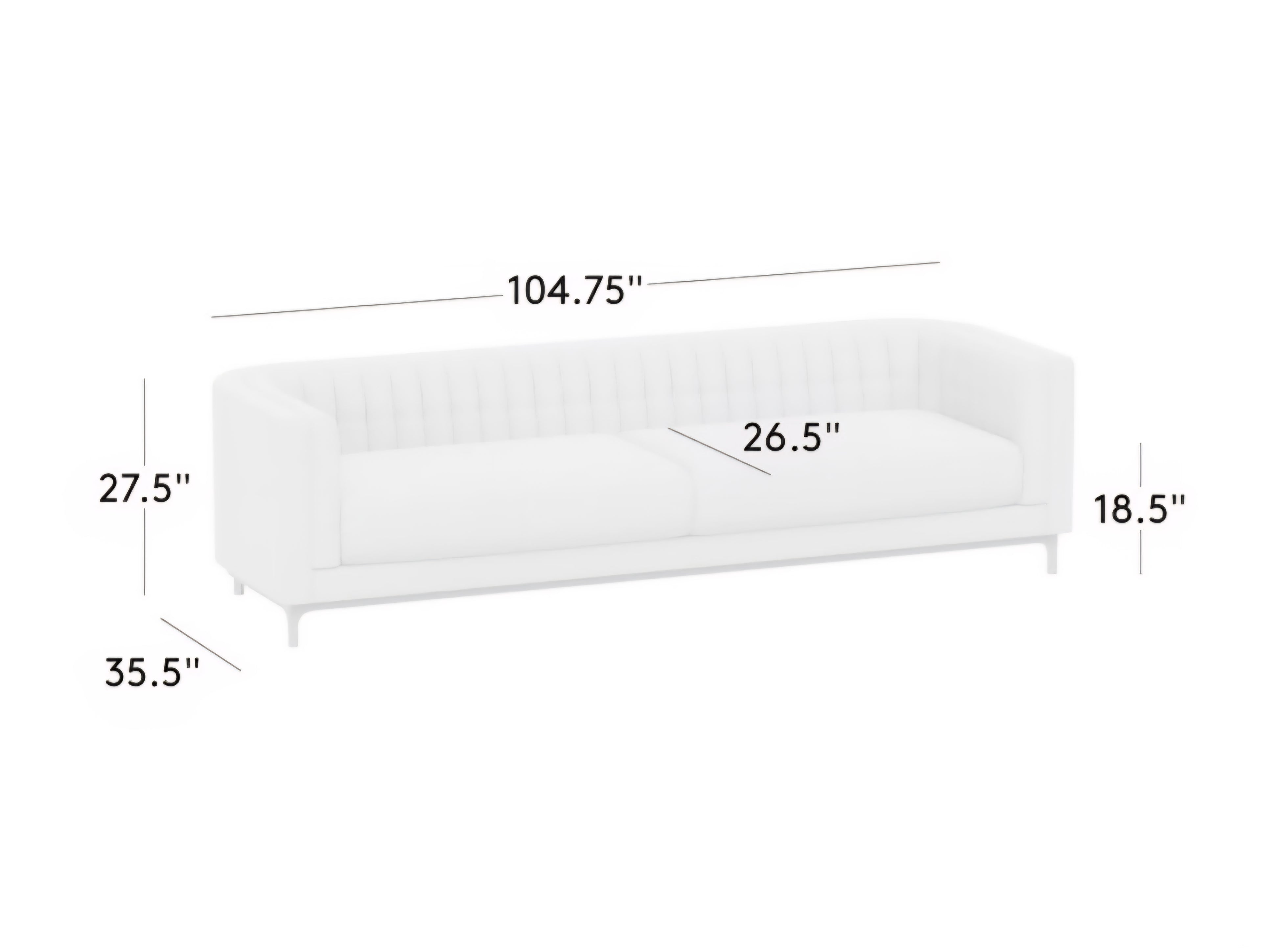 THE ONE × Ambroise — Light Taupe Velvet Sofa