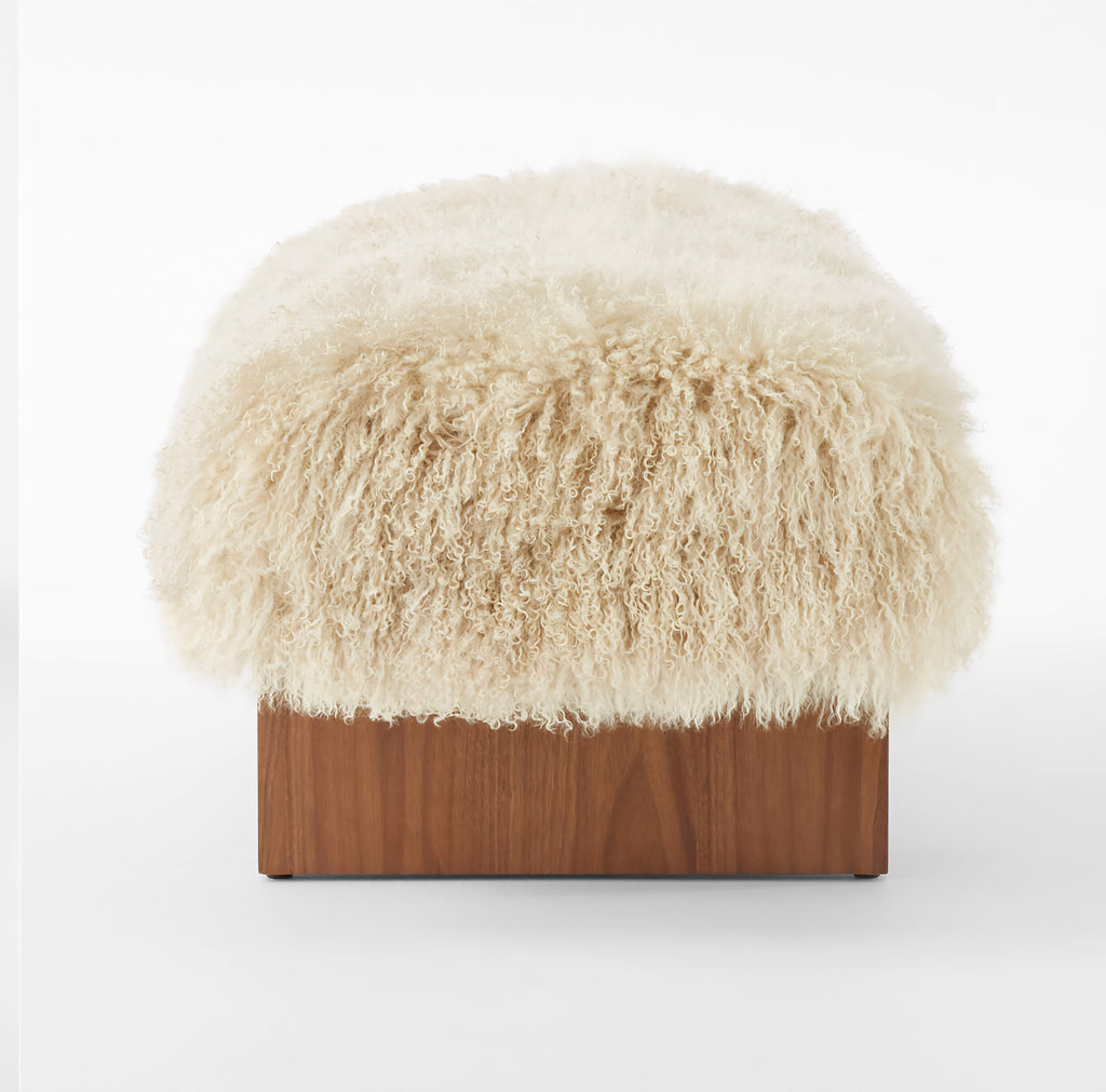 THE ONE × Socca — Sheepskin Upholstered Bench