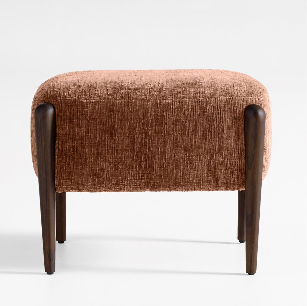 THE ONE × Santi — Wood Accent Chair with Ottoman