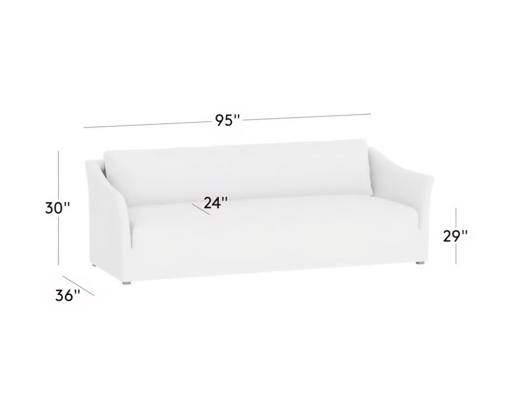 THE ONE × Bristol — Cognac Slipcovered Performance Linen Sofa