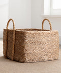 THE ONE × Tyler — Square Water Hyacinth Basket with Rope Handles (Low)